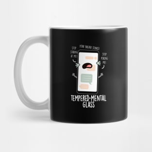 Tempered-mental Glass Cute Cellphone Pun Mug